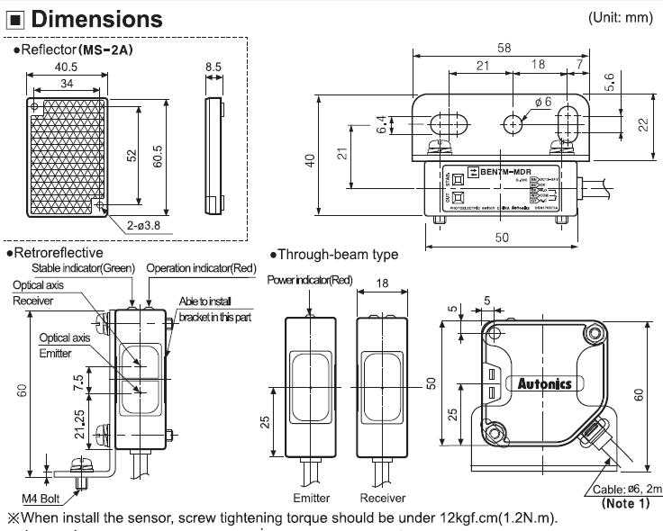 REFLECTIVE PHOTOCELL b